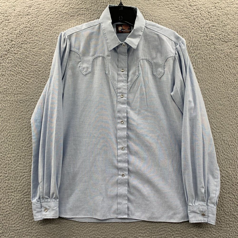 KENNY RODGERS Shirt Womens Size 15/16 Button Up Blouse Top Western